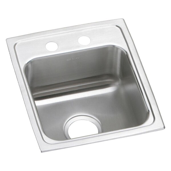 Lustertone Stainless Steel 15 X 17-1/2 X 6-1/2 Single Bowl Top Mount Ada Sink
